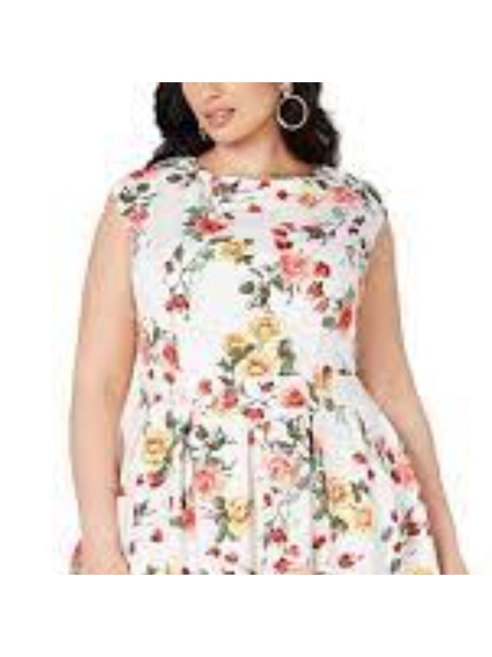 Emerald Sundae Printed Open-Back Fit & Flare Plus Size Dress NWOT
